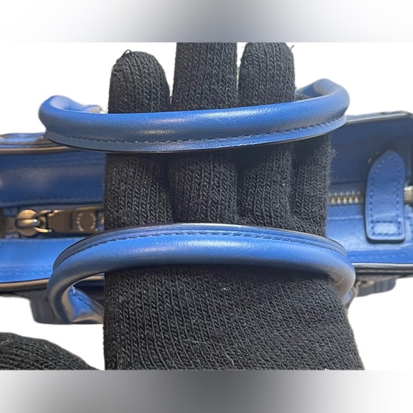 Coach swagger 21 Azure blue crossbody/shoulder leather bag - Picture 8 of 17